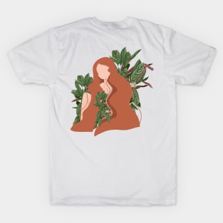 Plant lady abstract illustration 5 T-Shirt